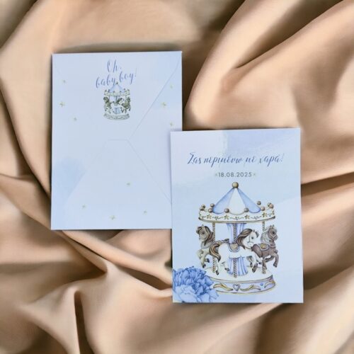 Προσκλητήριο βάπτισης καρουζέλ