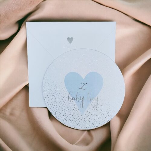 Προσκλητήριο βάπτισης στρογγυλό με ασημοτυπία