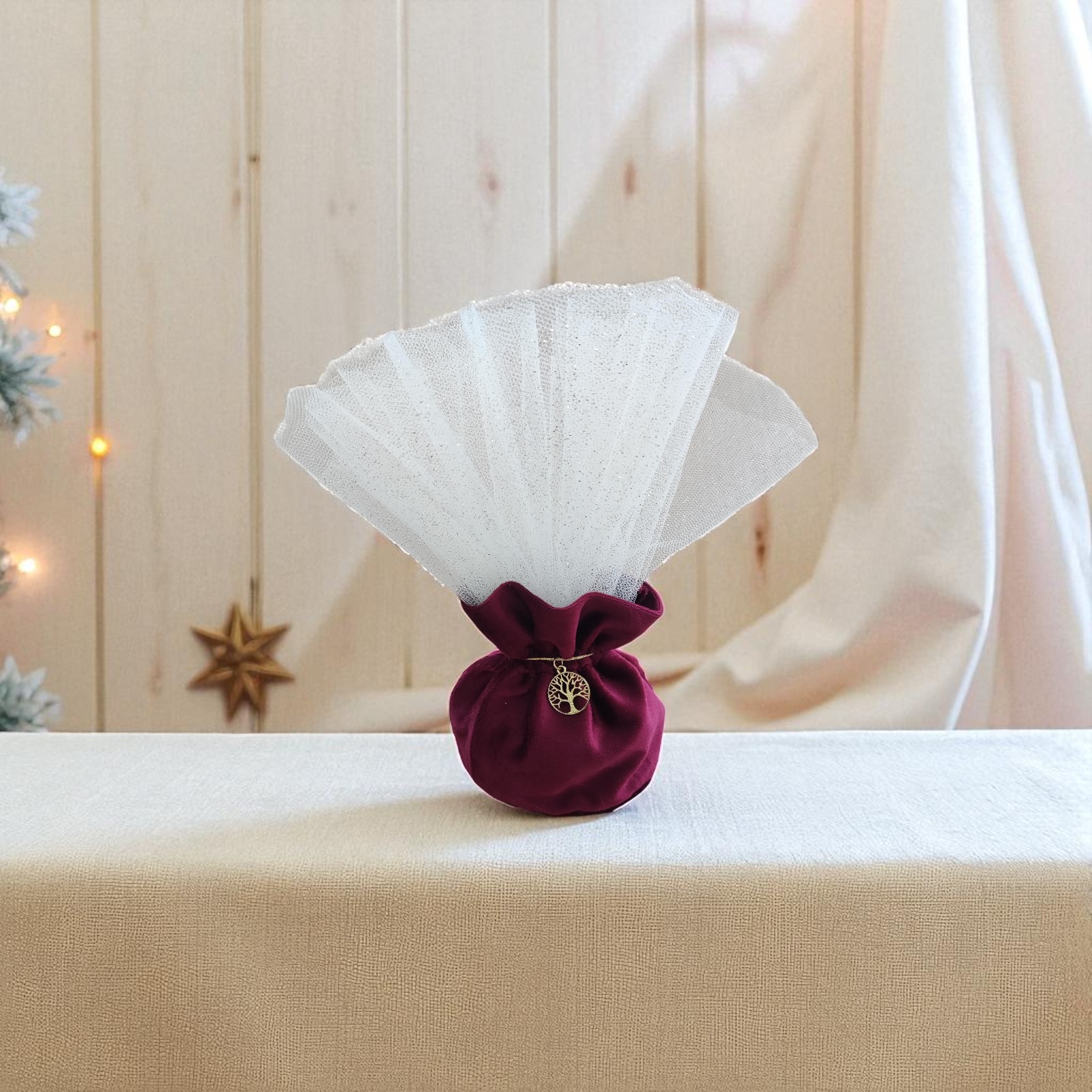 Μπομπονιέρα γάμου βελούδινη