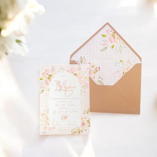 Προσκλητήριο λουλούδια κορίτσι