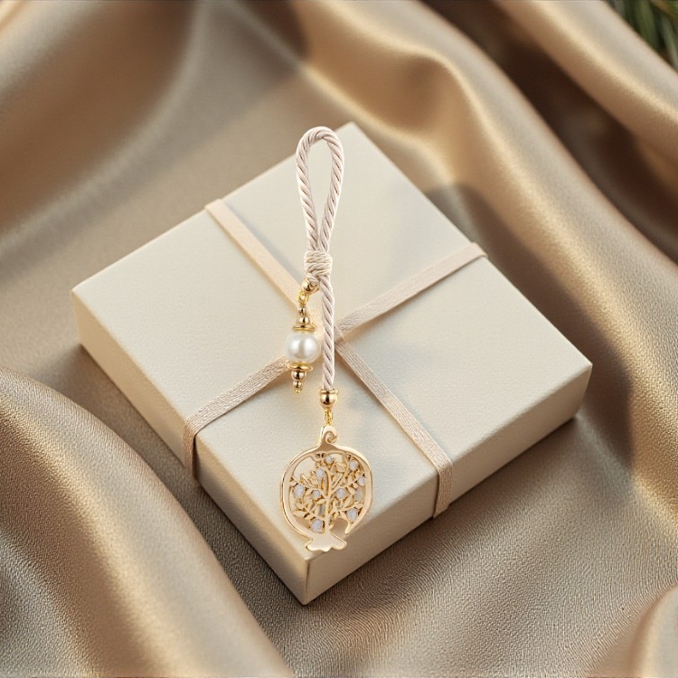 Μπομπονιέρα γούρι ρόδι