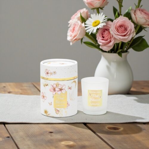 Μπομπονιέρα κερί λουλουδάτο