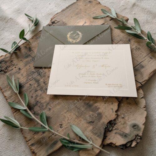 Luxury λαδί προσκλητήριο