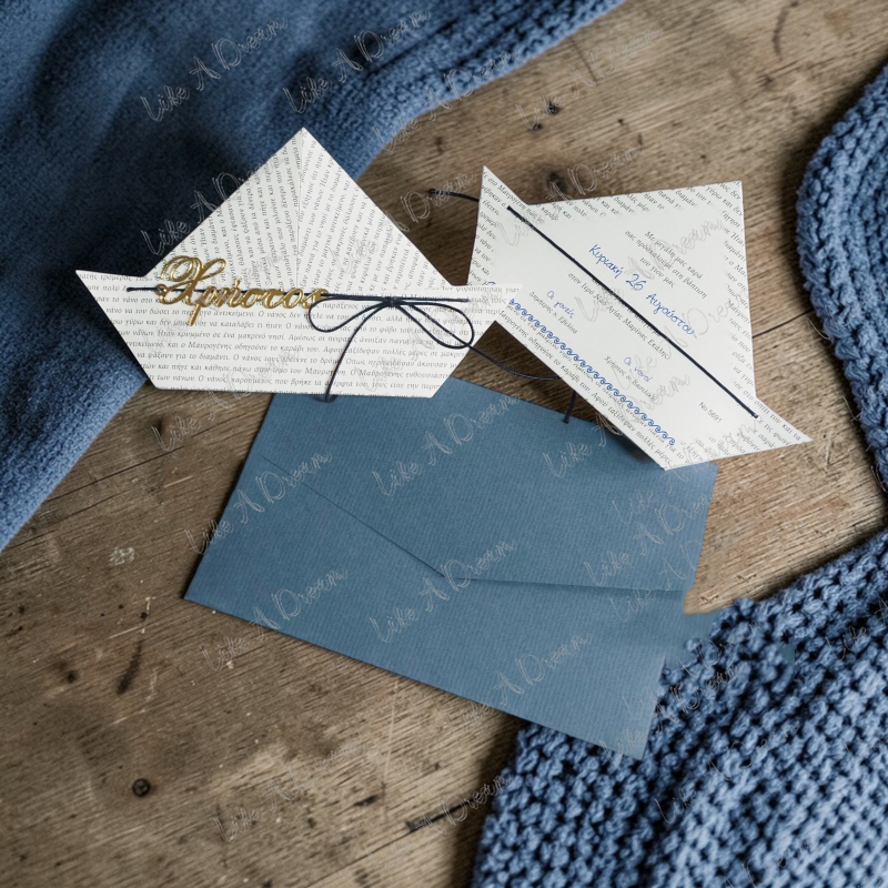 Προσκλητήριο σχήμα καραβάκι